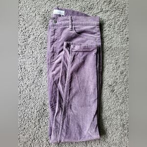 Purple straight leg corduroy jeans